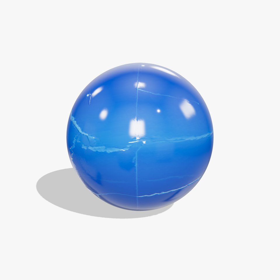 HQ PBR Textures Set Blue Marble Glossy Veined